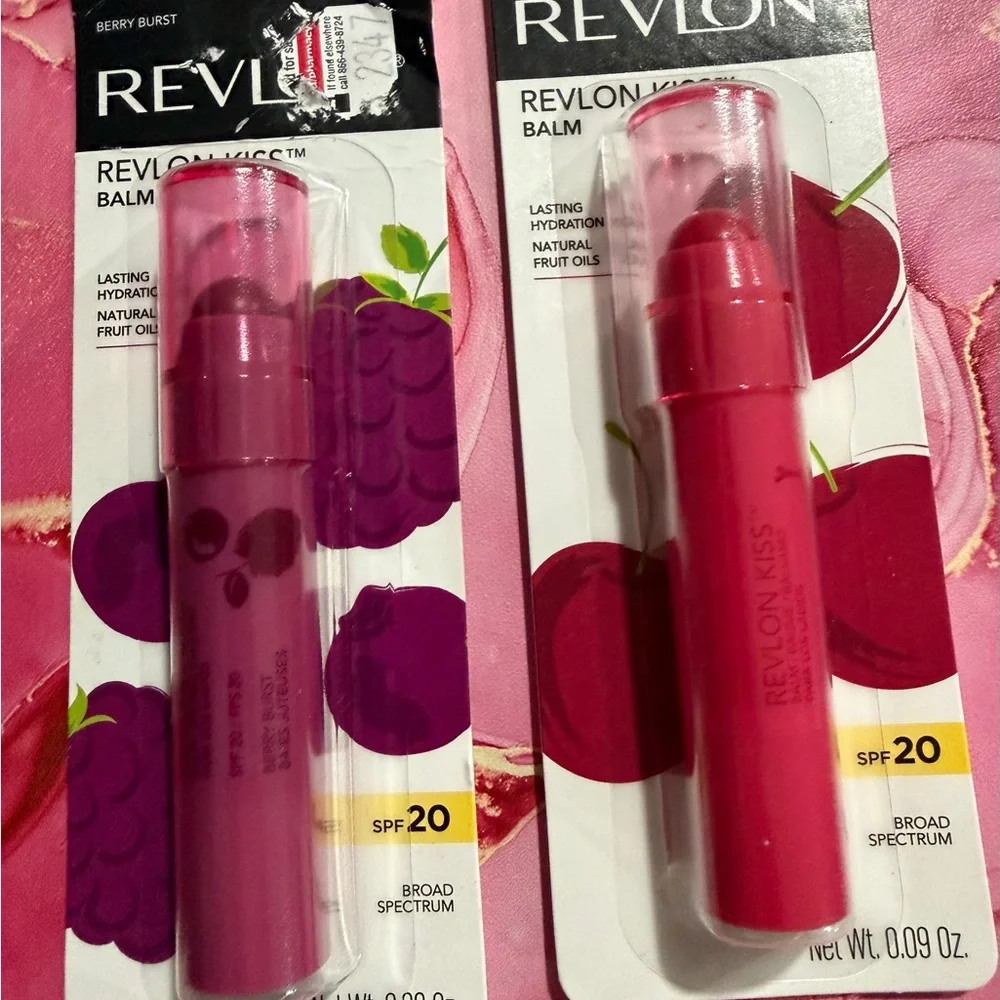 Revlon Bundle of Two Kiss Balm Sweet Cherry & Berry Burst